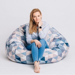 Fotoliu puf Triangle Reva - accesorii locuință - mobilier artizanal - fotoliu puf bean bag - Artynos.ro