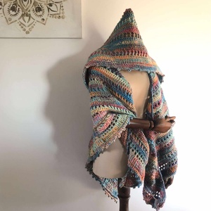 Bohemian Dream Hooded Shawl, Îmbrăcăminte și modă, Eșarfe, pălării, șaluri, Șaluri, , ARTYNOS