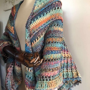 Bohemian Dream Hooded Shawl - îmbrăcăminte și modă - eșarfe, pălării, șaluri - șaluri - Artynos.ro