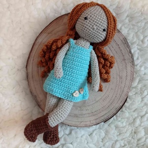 Păpușă amigurumi unică, croșetată manual - jucării și echipamente pentru copii - jucării și accesorii pentru copii - păpușă de îmbrăcat - Artynos.ro