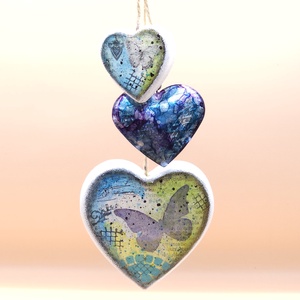 Whimsical Hearts - decorațiune suspendabilă unicat - casă & stil de viață - accesorii pentru decorat casa - decorațiuni de pereți, decorațiuni suspendate - decorațiuni suspendate - Artynos.ro