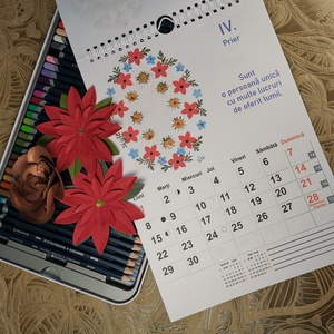 Calendar de perete 2024 Ganduri Pozitive  - casă & stil de viață - accesorii pentru decorat casa - decorațiuni de pereți, decorațiuni suspendate - calendar perete - Artynos.ro