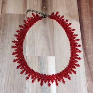 Colier choker (burgundy) - bijuterii - coliere - coliere de perle - Artynos.ro