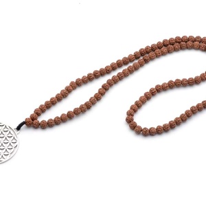 Mala 108 seminte de rudraksha - bijuterii - coliere - coliere cu pandantive - Artynos.ro