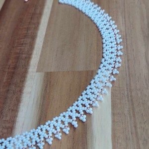 Colier choker (alb perlat - auriu roz), Bijuterii, Coliere, Coliere cu mărgele, , ARTYNOS