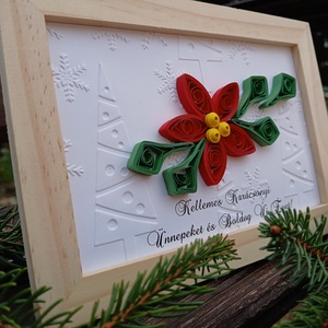 Felicitare de Crăciun - quilling  - accesorii de crăciun - cadouri de crăciun - felicitări de crăciun, felicitări - Artynos.ro