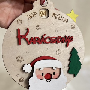 Decorat pentru brad de Crăciun, Accesorii de Crăciun, Decorațiuni de Advent, Calendar de Advent, Gravare, pirogravură, ARTYNOS