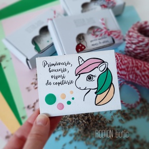 Martisoare cu magnet unicorn pictate manual cu mesaje haioase handmade - bijuterii - mărțișor - Artynos.ro