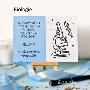 Placheta cadru didactic BIOLOGIE personalizata cu mesaj lucrata manual - casă & stil de viață - accesorii pentru decorat casa - picturi murale - panouri și tablouri, panouri decorative - Artynos.ro