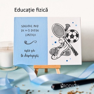 Placheta cadru didactic SPORT personalizata cu mesaj lucrata manual - Artynos.ro