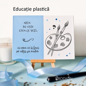 Placheta cadru didactic DESEN personalizata cu mesaj lucrata manual, Accesorii locuință, Accesorii pentru decorat casa, Picturi murale, Panouri și tablouri, panouri decorative, Obiecte pictate, Pictură, ARTYNOS