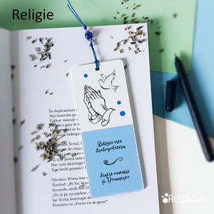 Semn de carte RELIGIE cadru didactic personalizat cu mesaj lucrat manual, Cărți și creații cu tematică muzicală, cadouri, Semn de carte, Obiecte pictate, Pictură, ARTYNOS