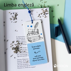 Semn de carte LIMBA ENGLEZA cadru didactic personalizat cu mesaj lucrat manual, Cărți și creații cu tematică muzicală, cadouri, Semn de carte, Obiecte pictate, Pictură, ARTYNOS