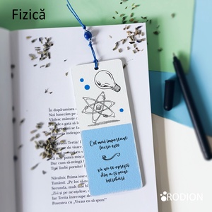 Semn de carte FIZICA cadru didactic personalizat cu mesaj lucrat manual, Cărți și creații cu tematică muzicală, cadouri, Semn de carte, Obiecte pictate, Pictură, ARTYNOS