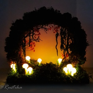 Decor ciuperci luminoase,  coroniță cu ciuperci, Moon Gate ciuperci luminoase  - casă & stil de viață - accesorii pentru decorat casa - suport de flori - coronițe decor - Artynos.ro