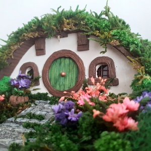 Căsuță hobbit miniaturală, Decor hobbit, Diorama casa hobbit - casă & stil de viață - accesorii pentru decorat casa - ornamente - Artynos.ro