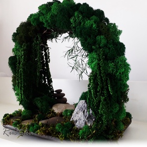 Moon Gate vegetal, Poarta lunii, Grădină zen, Decor muschi - casă & stil de viață - accesorii pentru decorat casa - decorațiuni de masă și decorațiuni pentru rafturi  - bonsai, bonsai boluri, bonsai copac - Artynos.ro