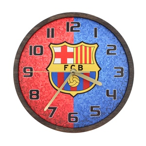 Ceas decorativ - FC Barcelona, Accesorii locuință, Accesorii pentru decorat casa, Decorațiuni de pereți, decorațiuni suspendate, Ceasuri de perete, Prelucrarea lemnului, ARTYNOS