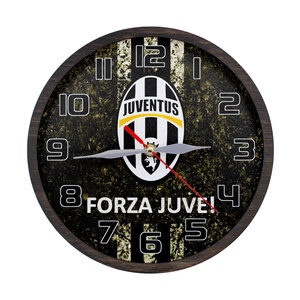 Ceas decorativ - Juventus, Casă & Stil de viață, Accesorii pentru decorat casa, Decorațiuni de pereți, decorațiuni suspendate, Ceasuri de perete, Prelucrarea lemnului, ARTYNOS