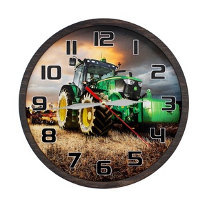 Ceas decorativ - Tractor, Accesorii locuință, Accesorii pentru decorat casa, Decorațiuni de pereți, decorațiuni suspendate, Ceasuri de perete, Prelucrarea lemnului, ARTYNOS