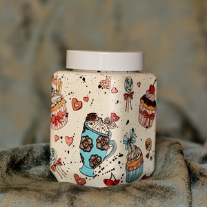 Borcan de depozitare, Accesorii locuință, Accesorii pentru echipamente de bucătărie, Instrumente de depozitare pentru bucătărie, Cutie ceai, cutie cafea, Decoupage, transfer și tehnici șervețel, ARTYNOS