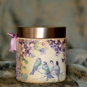 Borcan de depozitare Vintage birds - casă & stil de viață - accesorii pentru echipamente de bucătărie - instrumente de depozitare pentru bucătărie - cutie ceai, cutie cafea - Artynos.ro