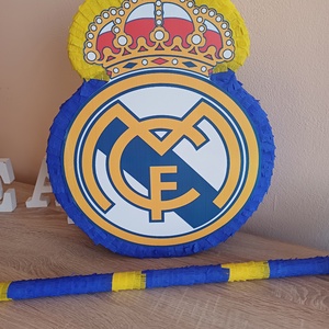 Piñata pinata piniata Real Madrid Sigla, Jucării și echipamente pentru copii, Jocuri de mișcare, Arta de hârtie, Produse fabricate din materiale reciclate, ARTYNOS