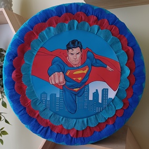 Piñata pinata piniata Superman, Jucării și echipamente pentru copii, Jocuri de mișcare, Arta de hârtie, Produse fabricate din materiale reciclate, ARTYNOS