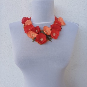 Colier statement Coral - bijuterii - coliere - coliere statement - Artynos.ro