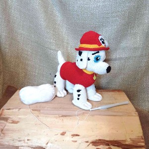 Paw Patrol-Marshall croșetat figura - jucării și echipamente pentru copii - jucării de pluș - personaje de basm din pluș - Artynos.ro