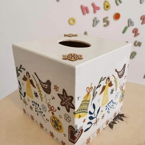 Cutie servetele, Accesorii de Crăciun, Decorațiuni de Crăciun de casă, Decorațiuni pentru casă de Crăciun, Decoupage, transfer și tehnici șervețel, ARTYNOS